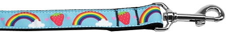 Rainbows and Berries Nylon Dog Leash 5/8 inch wide 4ft Long